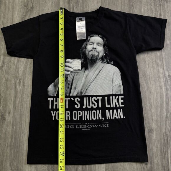 Nastrovje Potsdam The Big Lebowski Movie Tee Shirt Men’s Size Small Black White - Picture 5 of 7